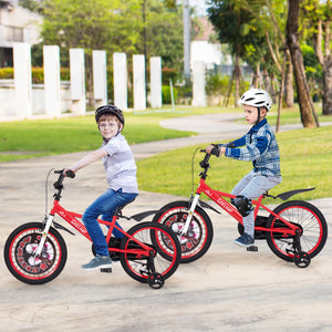 16-inch kids bike with adjustable seat, storage basket, and double brake for ages 4-8, shown at angle 10.