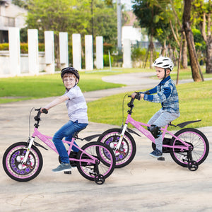 16-inch kids bike for ages 4-8, featuring adjustable handlebar and saddle, perfect for outdoor fun and sport activities.
