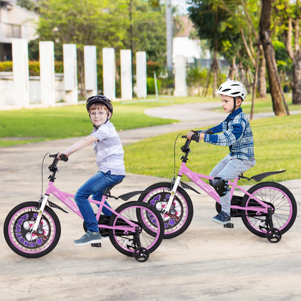 16-inch kids bike for ages 4-8, featuring adjustable handlebar and saddle, perfect for outdoor fun and sport activities.