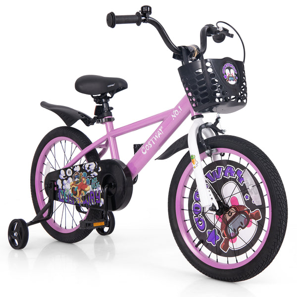 16-inch kids bike for ages 4-8, featuring adjustable handlebar and saddle, perfect for outdoor fun and sports.