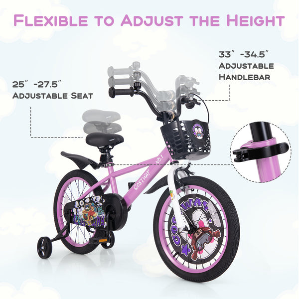 16 Inch Kids Bike for 4-8 Years Old Sport Bicycle with Adjustable Handlebar and Saddle