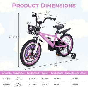 16-inch kids bike for ages 4-8, featuring adjustable handlebar and saddle, perfect for outdoor fun and exercise.