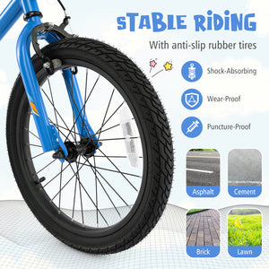 16 Inch Kids Bike LED Lighted Adjustable with Training Wheels for 4-7 Years Old Kids