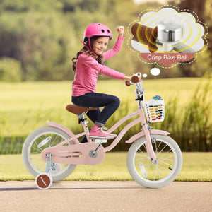 16 Inch Kids Bike with Front Handbrake and 2 Training Wheels