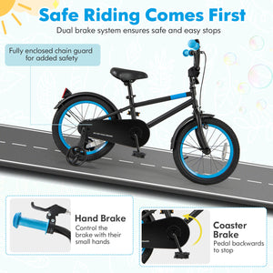 Kids Bike with Adjustable Handlebar and Saddle Black