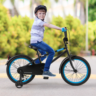 Kids Bike with Adjustable Handlebar and Saddle Black