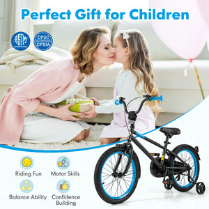 Kids Bike with Adjustable Handlebar and Saddle Black