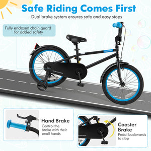 Kids Bike with Adjustable Handlebar and Saddle Black