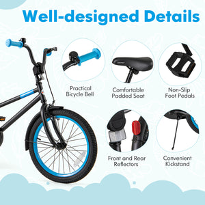 Kids Bike with Adjustable Handlebar and Saddle Black