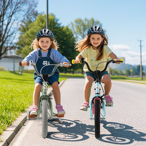 Kids Bike with Adjustable Handlebar and Saddle Blue - Training Wheels