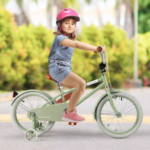 Kids Bike with Adjustable Handlebar and Saddle Green