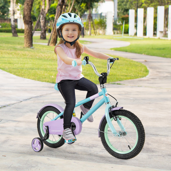 Kids Bike with Adjustable Handlebar and Saddle Purple
