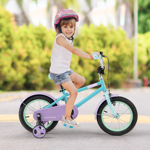 Kids Bike with Adjustable Handlebar and Saddle Purple