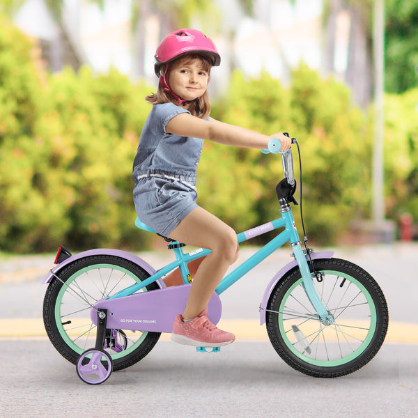 Kids Bike with Adjustable Handlebar and Saddle Purple