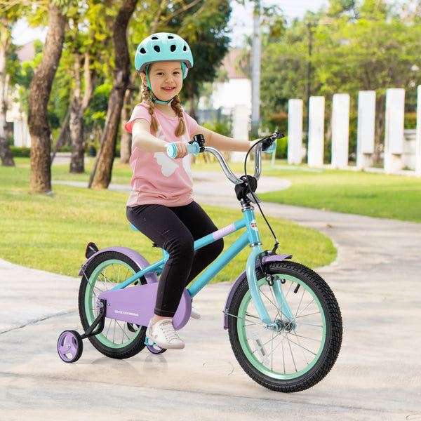 Kids Bike with Adjustable Handlebar and Saddle Purple