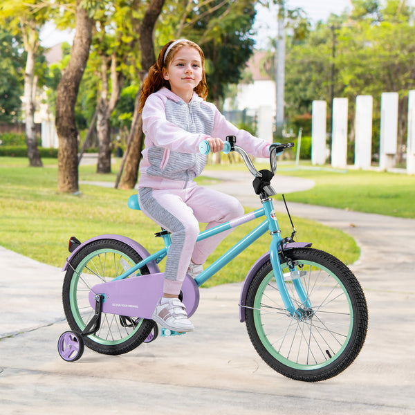 Kids Bike with Adjustable Handlebar and Saddle Purple