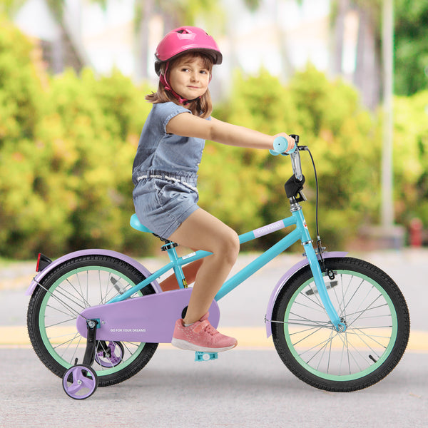 Kids Bike with Adjustable Handlebar and Saddle Purple