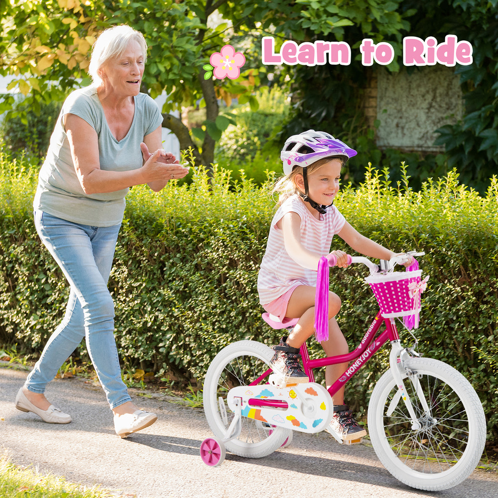 Kids Bicycle 18 Inch Toddler and Kids Bike with Training Wheels for 6-8 Year Old Kids