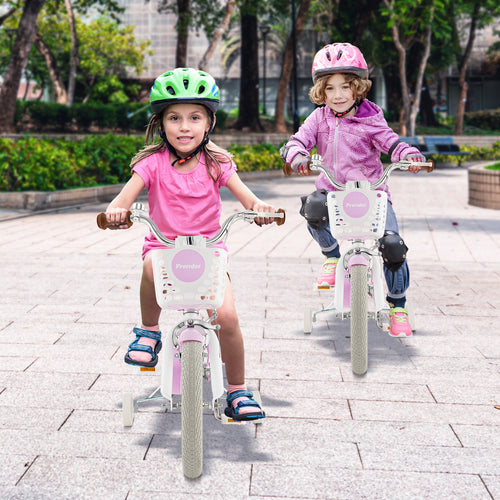 14 Inch Kid's Bike with Removable Training Wheels and Basket
