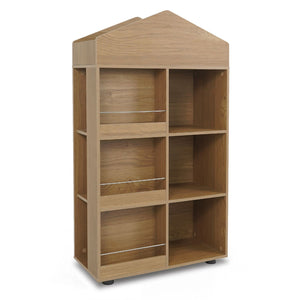 Kids Bookshelf and Toy Storage Organizer 4-Tier House-Shaped Toddler Bookcase