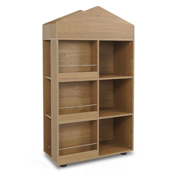 Kids Bookshelf and Toy Storage Organizer 4-Tier House-Shaped Toddler Bookcase