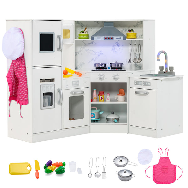 Kids Corner Pretend Kitchen Playset with Separated Washing Basin