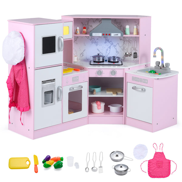 Kids Corner Pretend Kitchen Playset with Separated Washing Basin
