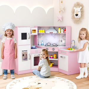Kids Corner Pretend Kitchen Playset with Separated Washing Basin