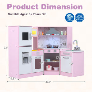 Kids Corner Pretend Kitchen Playset with Separated Washing Basin