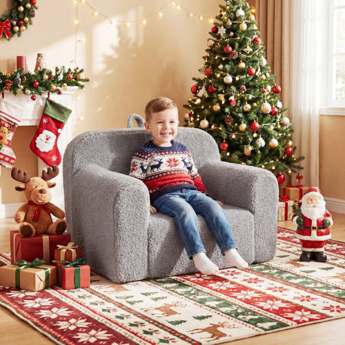 Kids Couch Portable Toddler Sofa with Anti-slip Base - Convertible