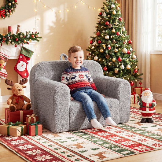 Kids Couch Portable Toddler Sofa with Anti-slip Base - Convertible
