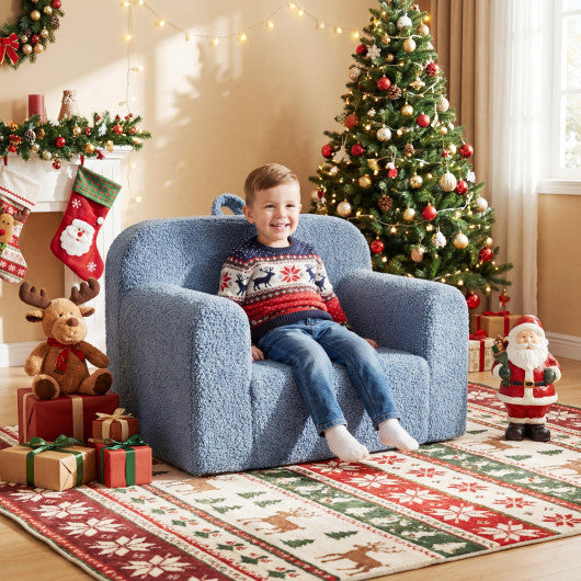 Kids Couch Portable Toddler Sofa with Anti-slip Base - Convertible