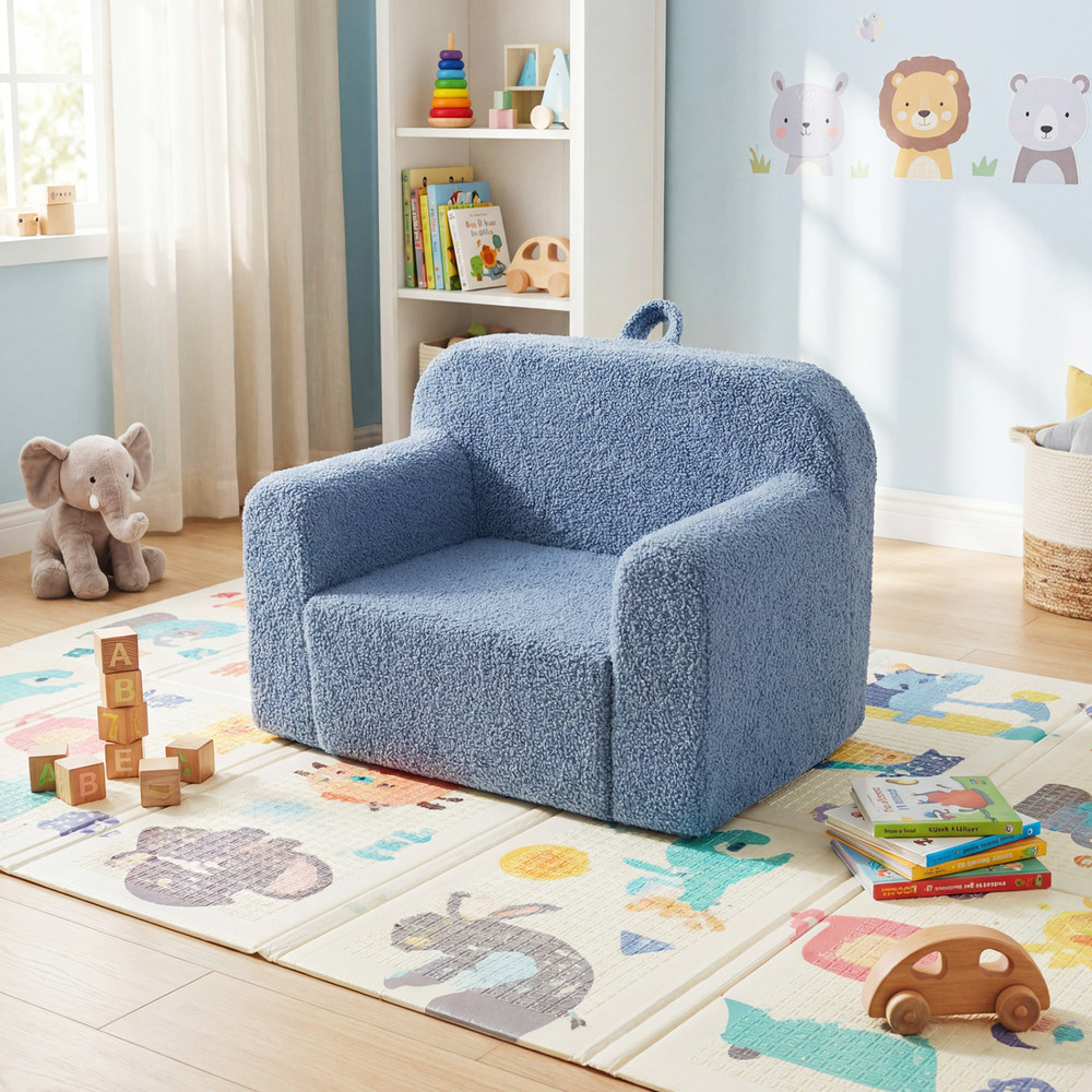 Kids Couch Portable Toddler Sofa with Anti-slip Base