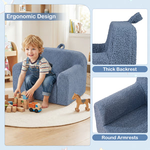 Kids Couch Portable Toddler Sofa with Anti-slip Base