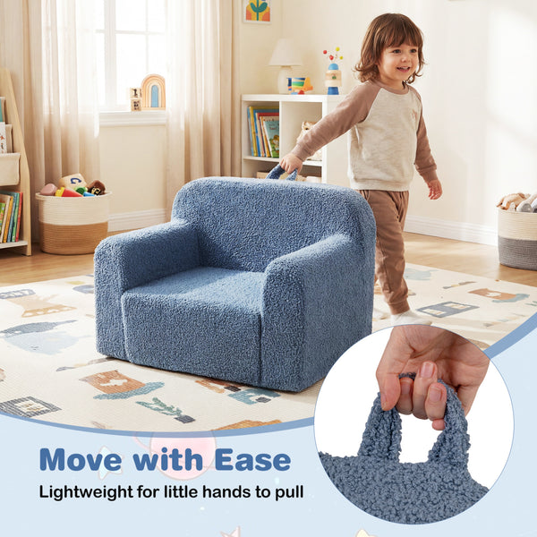 Kids Couch Portable Toddler Sofa with Anti-slip Base
