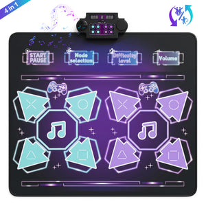 4 Modes Electronic Kids Dance Mat with 8 Levels 8 Songs and 3 LED Speeds
