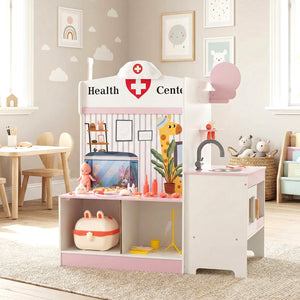 Kids Doctor Play Set with Adjustable Height Bar