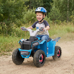 6V Kids Electric ATV Quad Car with Detachable Trailer - Rechargeable