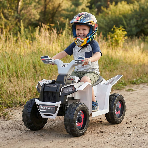 6V Kids Electric ATV Quad Car with Detachable Trailer - Rechargeable