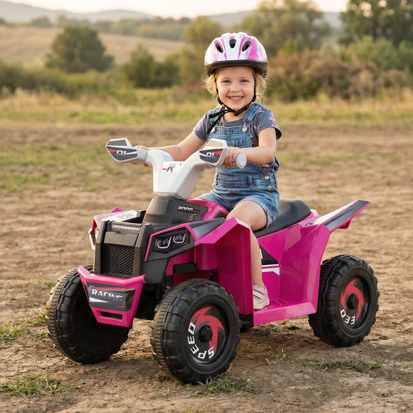 6V Kids Electric ATV Quad Car with Detachable Trailer - Rechargeable