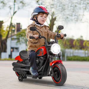 Kids Electric Motorcycle with Training Wheels and LED Headlights