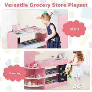 Kids Grocery Store Playset with Cash Register & POS Machine