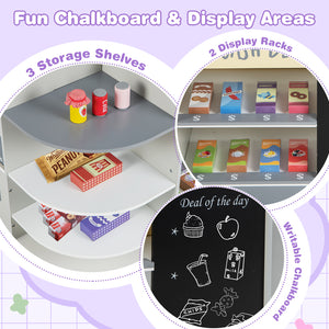 Kids Grocery Store Playset with Cash Register POS Machine