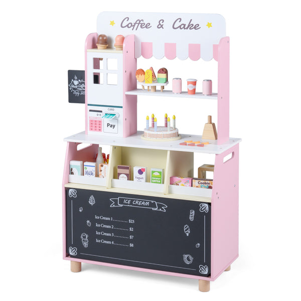 Kids Ice Cream Shop with 27 Accessories and Ice Cream Machine for Ages 3+