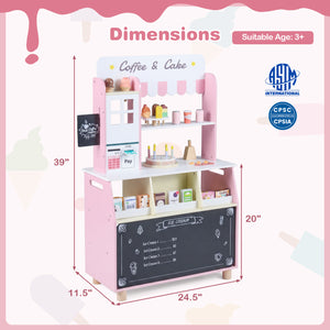 Kids Ice Cream Shop with 27 Accessories and Ice Cream Machine for Ages 3+