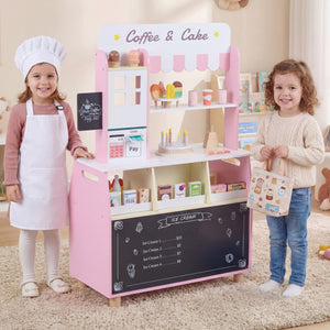 Kids Ice Cream Shop with 27 Accessories and Ice Cream Machine for Ages 3+