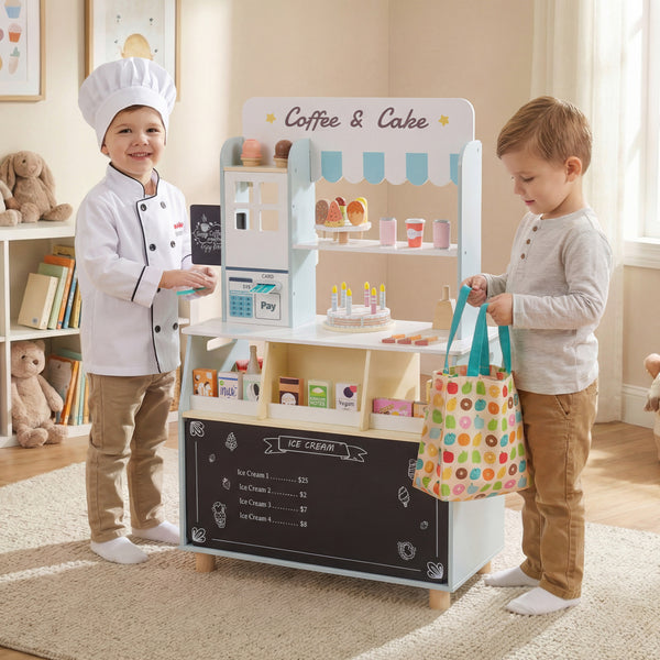 Kids Ice Cream Shop with 27 Accessories and Ice Cream Machine for Ages 3+