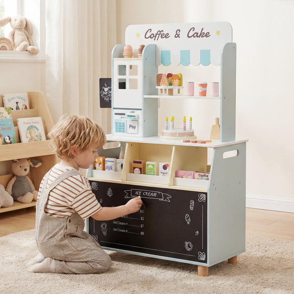 Kids Ice Cream Shop with 27 Accessories and Ice Cream Machine for Ages 3+