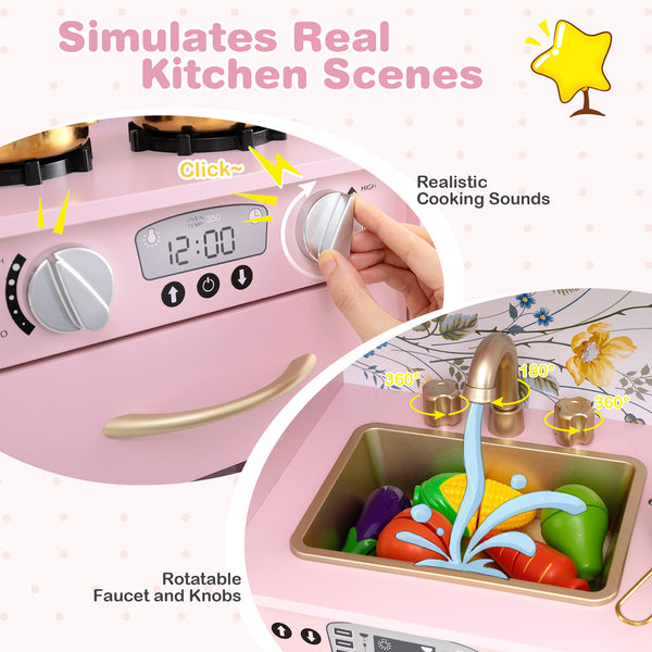 Toddler Pretend Play Kitchen for Boys and Girls 3-6 Years Old