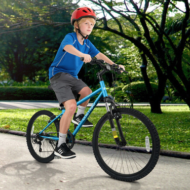 Kids Mountain Bike 20 Inch Child Bicycle for Boys Girls Aged 8+ Years Old Blue